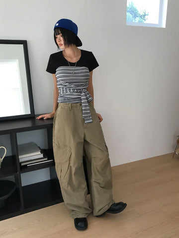 HEART POCKET CARGO PANTS